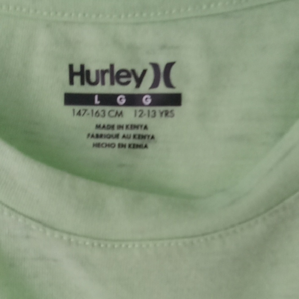 Hurley Boy's Short Sleeve Tee Size L, Lime Green - Picture 6 of 6